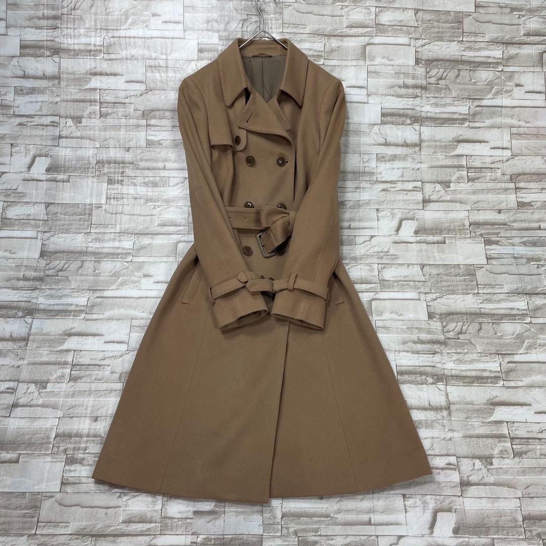 【美品】アナイ★カシミヤ100　ベルト付きトレンチコート　ダブル　キャメル　38
