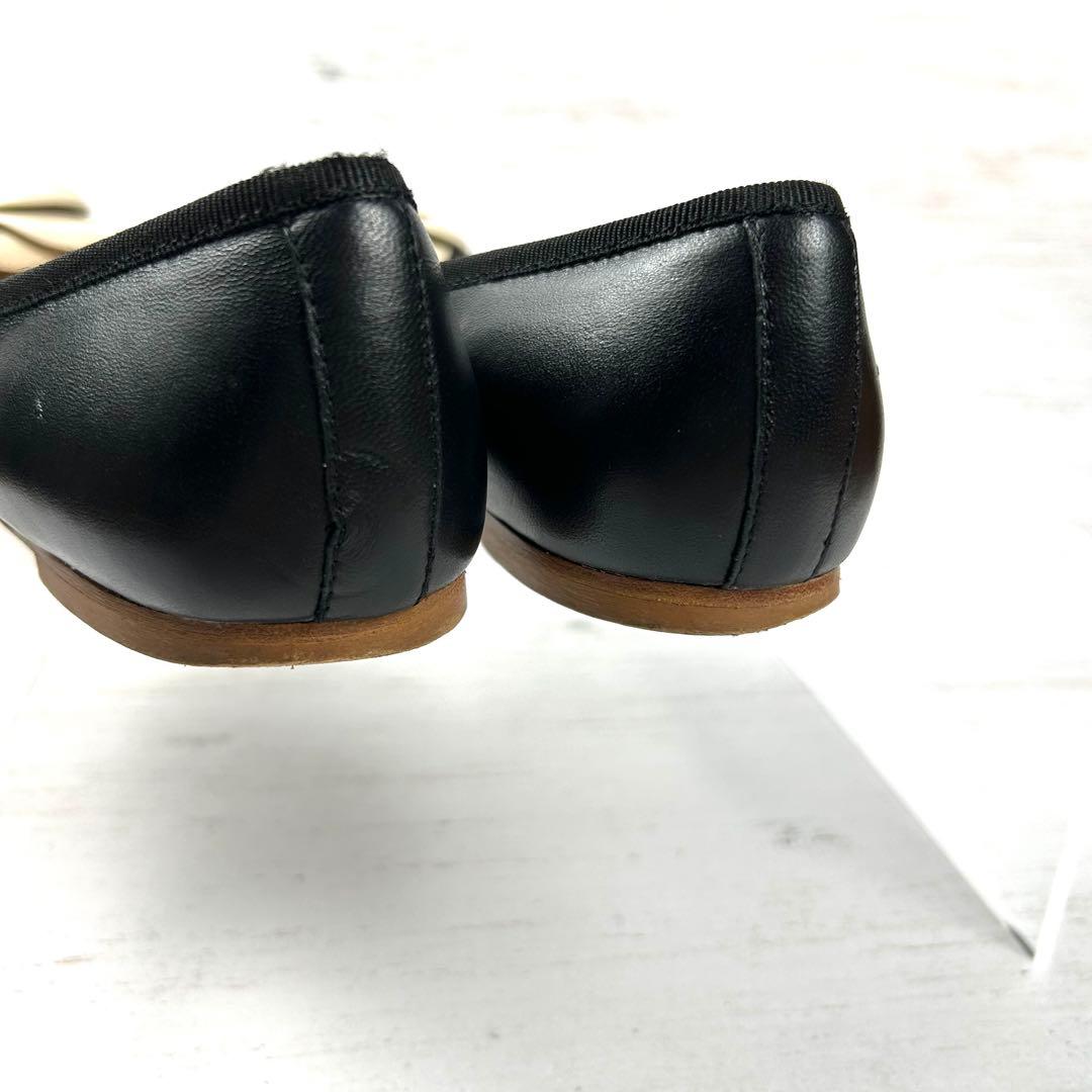 美品　FABIO RUSCONI ラウンドトウカメリアバレエシューズ　36