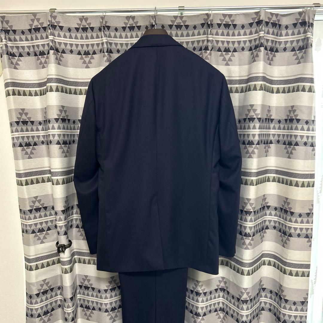 【美品】ヒルトン　SUPER110's スーツセットアップ　紺色　最高級