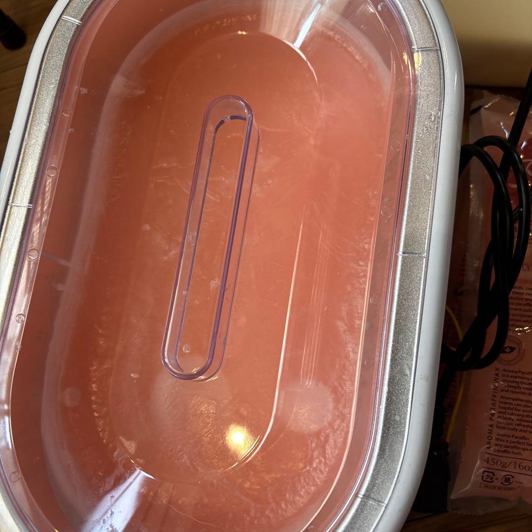 今日限定値下げ！ハンドケアパラフィンワックスピーチ、ミトン付き