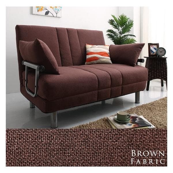 ② 120cm幅◆3WAY ハイバック ソファベッド モダン セミダブル 白