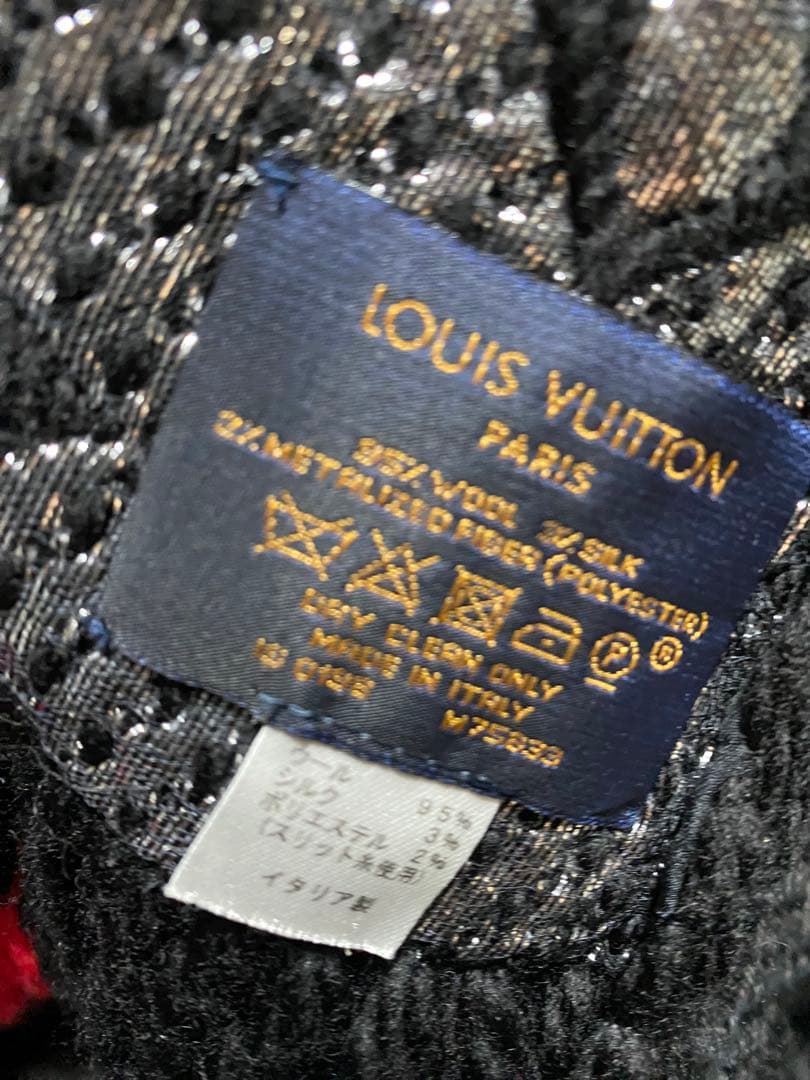 ルイヴィトン　マフラー　エシャルプロゴマニア　シャイン 　黒