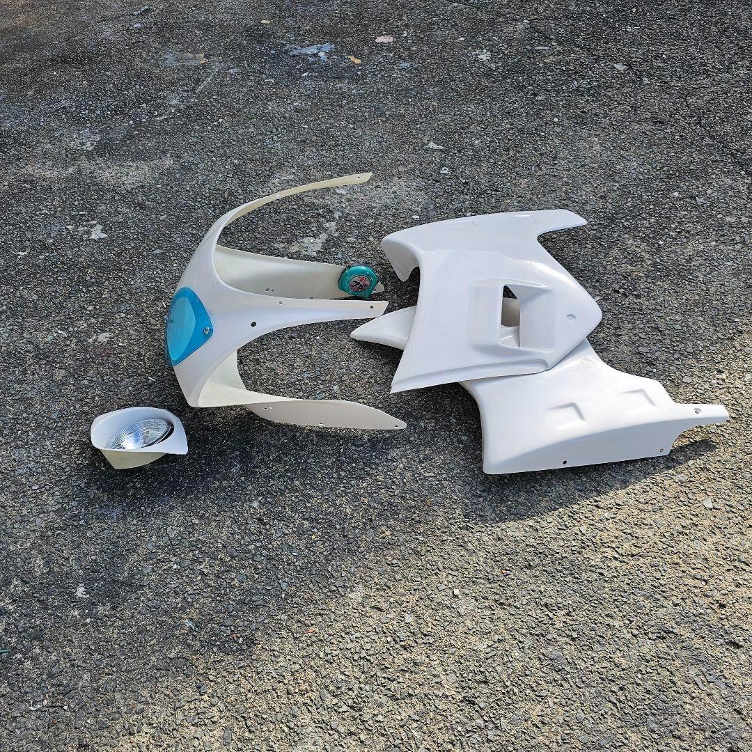 FRP製　NSR50.80用 耐久フルカウル　ブルー　ライト付き