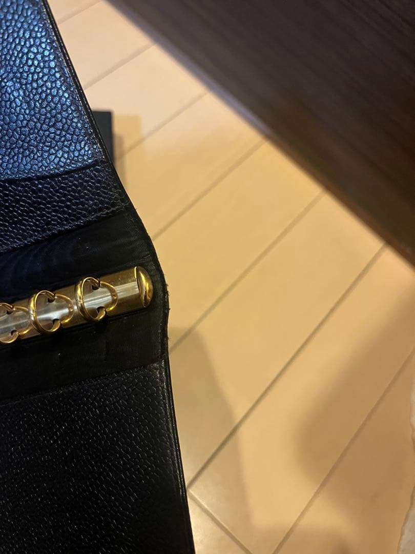 CHANEL 手帳カバー　アジェンダ　ミニ　キャビアスキン　ブラック