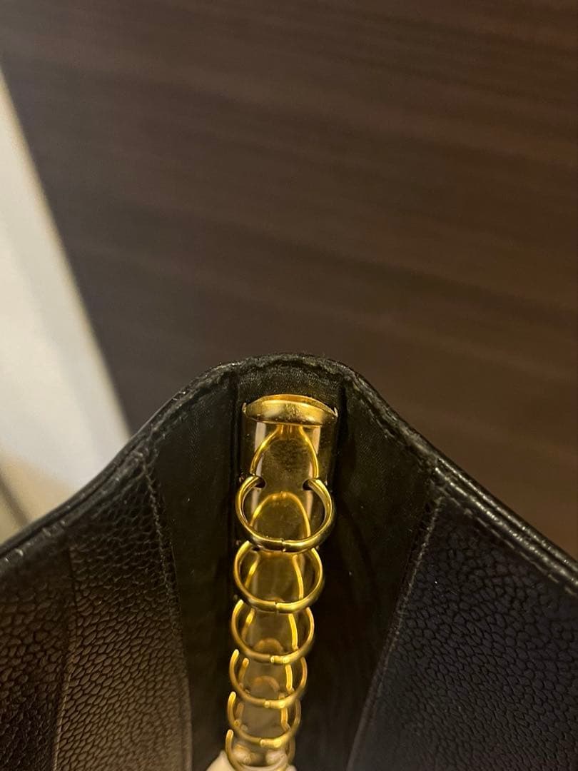 CHANEL 手帳カバー　アジェンダ　ミニ　キャビアスキン　ブラック