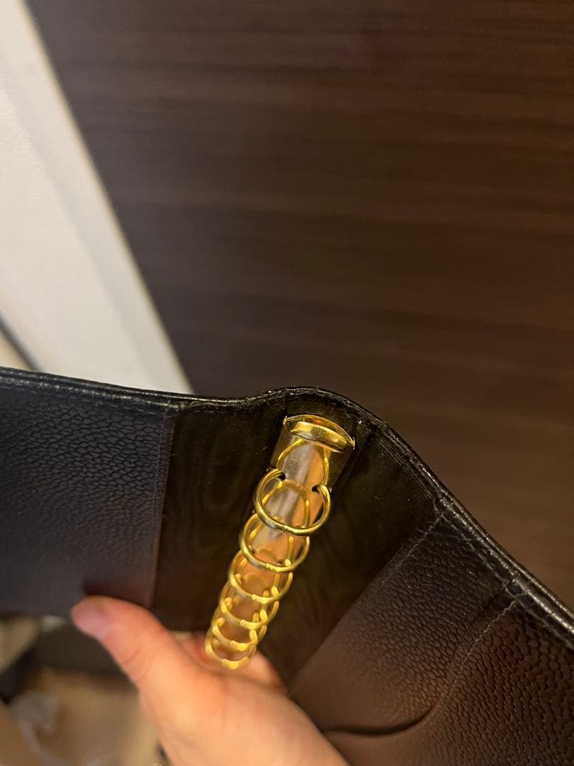 CHANEL 手帳カバー　アジェンダ　ミニ　キャビアスキン　ブラック