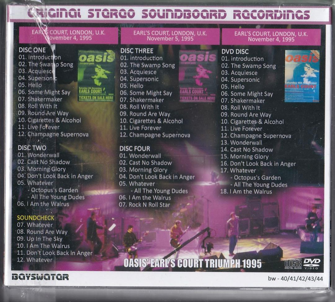 洋楽 oasis 1995 EARL'S COURT TRIUMPH (4CD+DVD