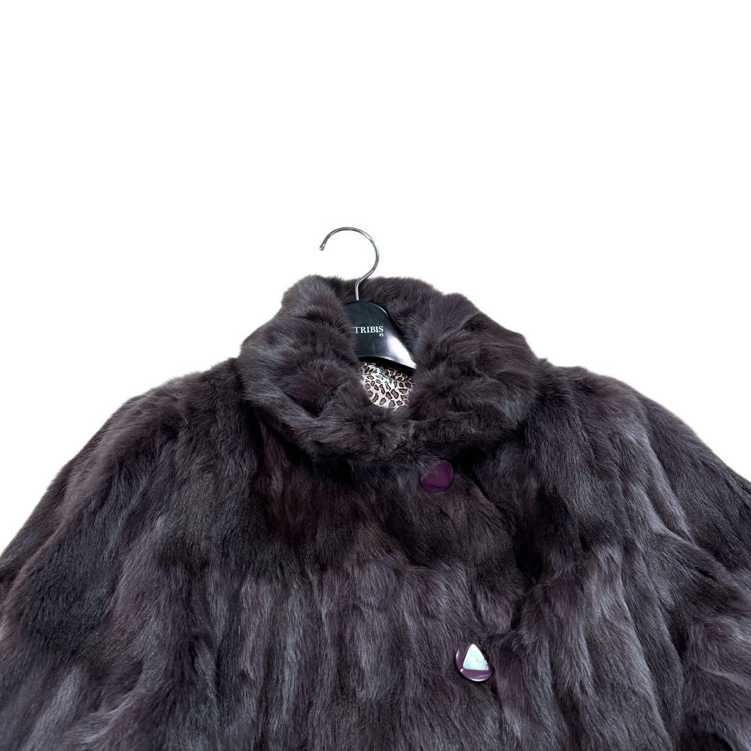 valentino リス リバーシブル ロングコート アニマル XL レディース