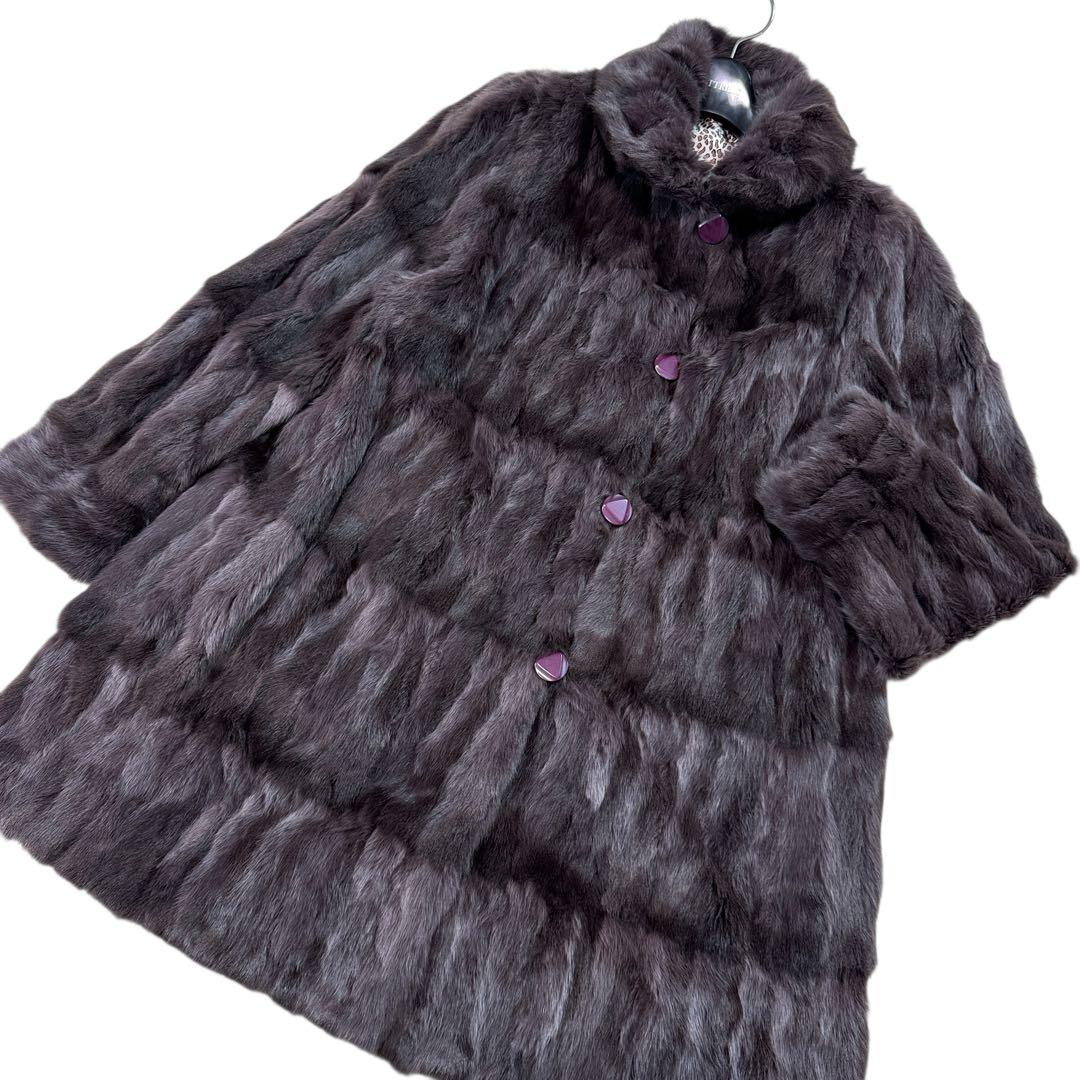 valentino リス リバーシブル ロングコート アニマル XL レディース