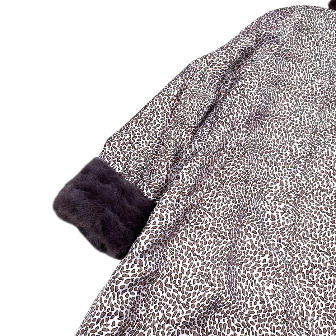 valentino リス リバーシブル ロングコート アニマル XL レディース