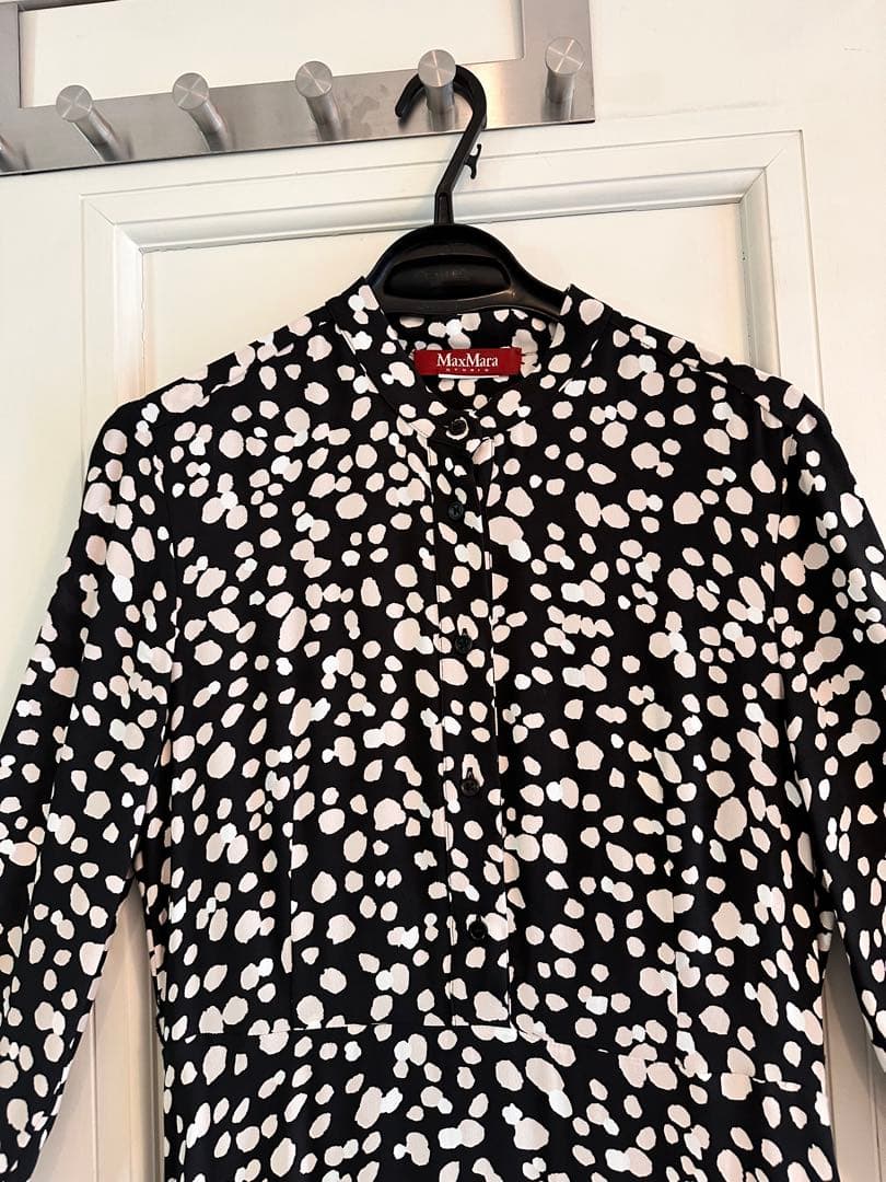 MaxMara ドット柄 ロングワンピース