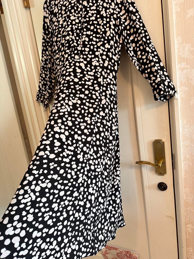 MaxMara ドット柄 ロングワンピース