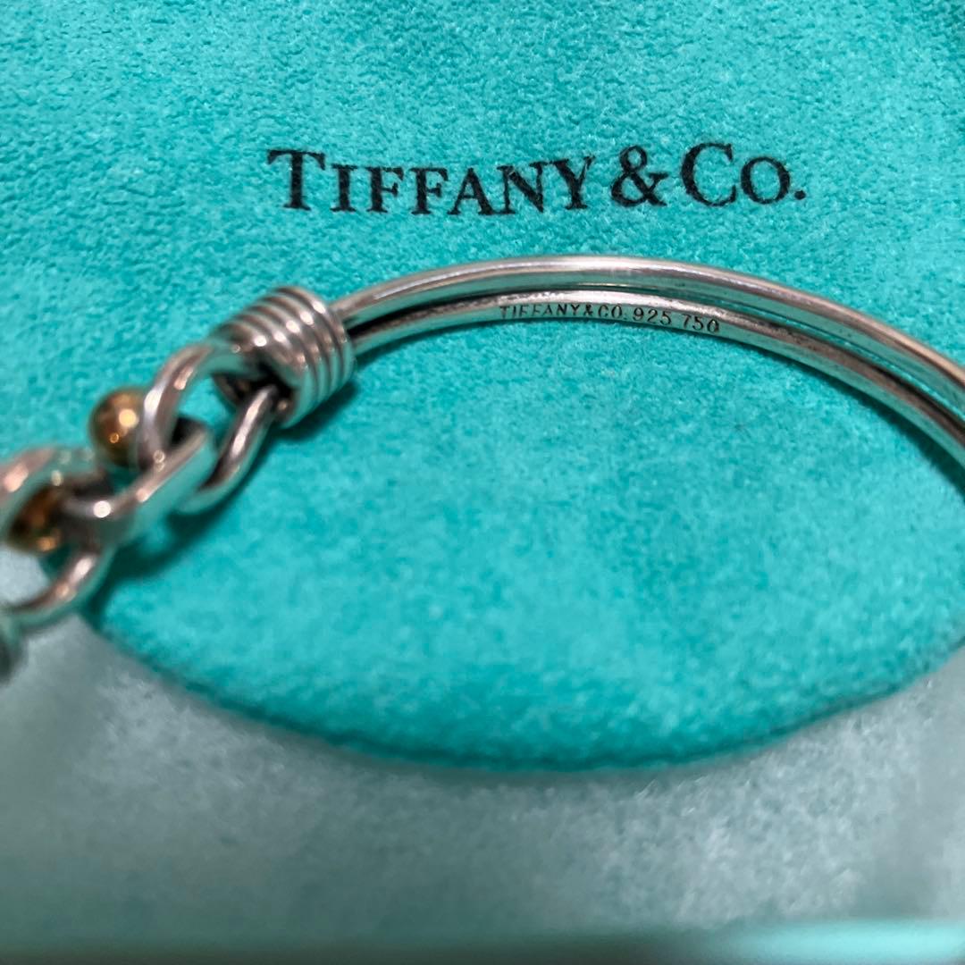 TIFFANY&CO.925 750 (K18)ヴィンテージ　コンビバングル