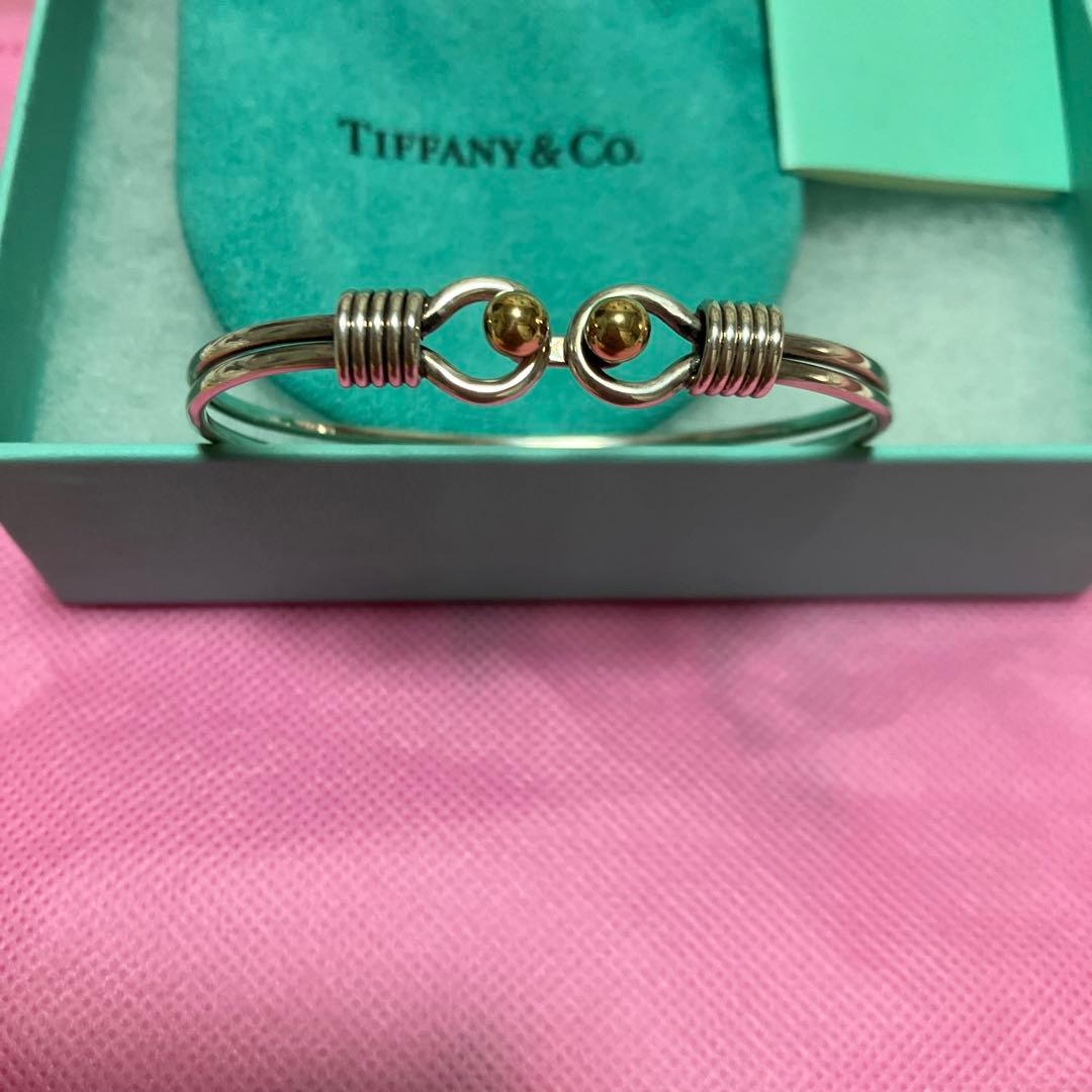 TIFFANY&CO.925 750 (K18)ヴィンテージ　コンビバングル