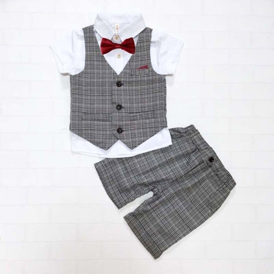 130.140㎝　男の子 キッズ フォーマル 半袖 夏用　スーツ 半袖　173