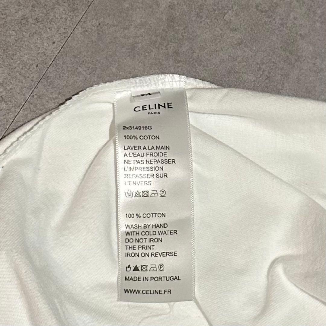 CELINE ホワイト ロゴTシャツ