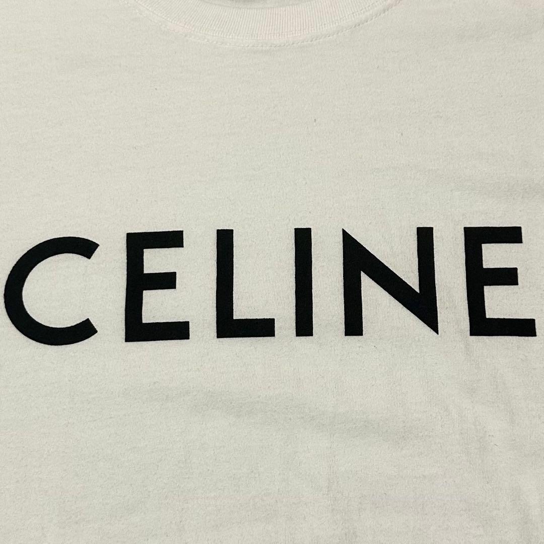 CELINE ホワイト ロゴTシャツ