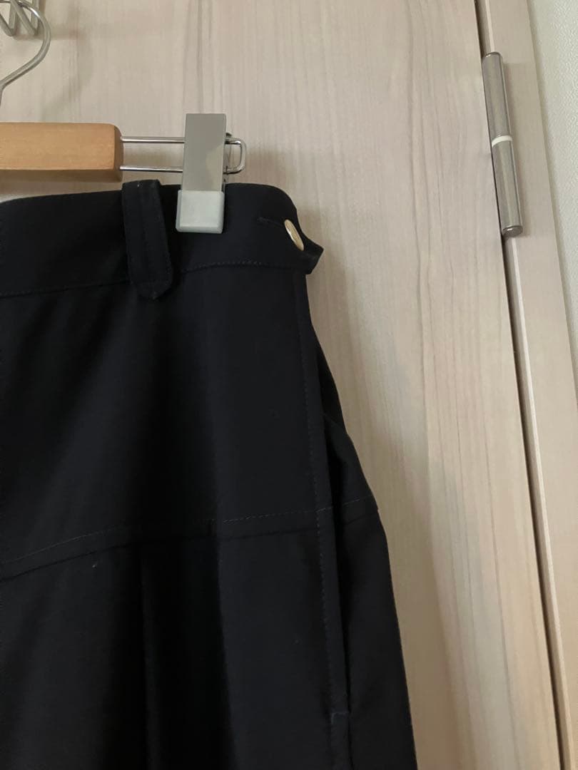 45R 梳毛ウールのロングキュロットスカート