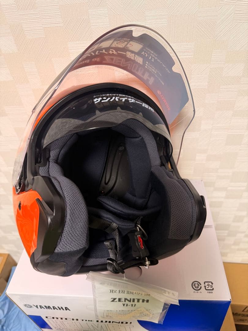 ヤマハ ジェットヘルメット YJ-17 ゼニス Ｍ:ダークオレンジ