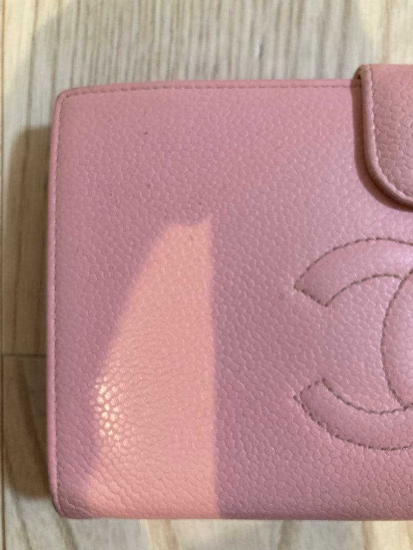 CHANEL シャネル　ピンク 長財布　キャビアスキン