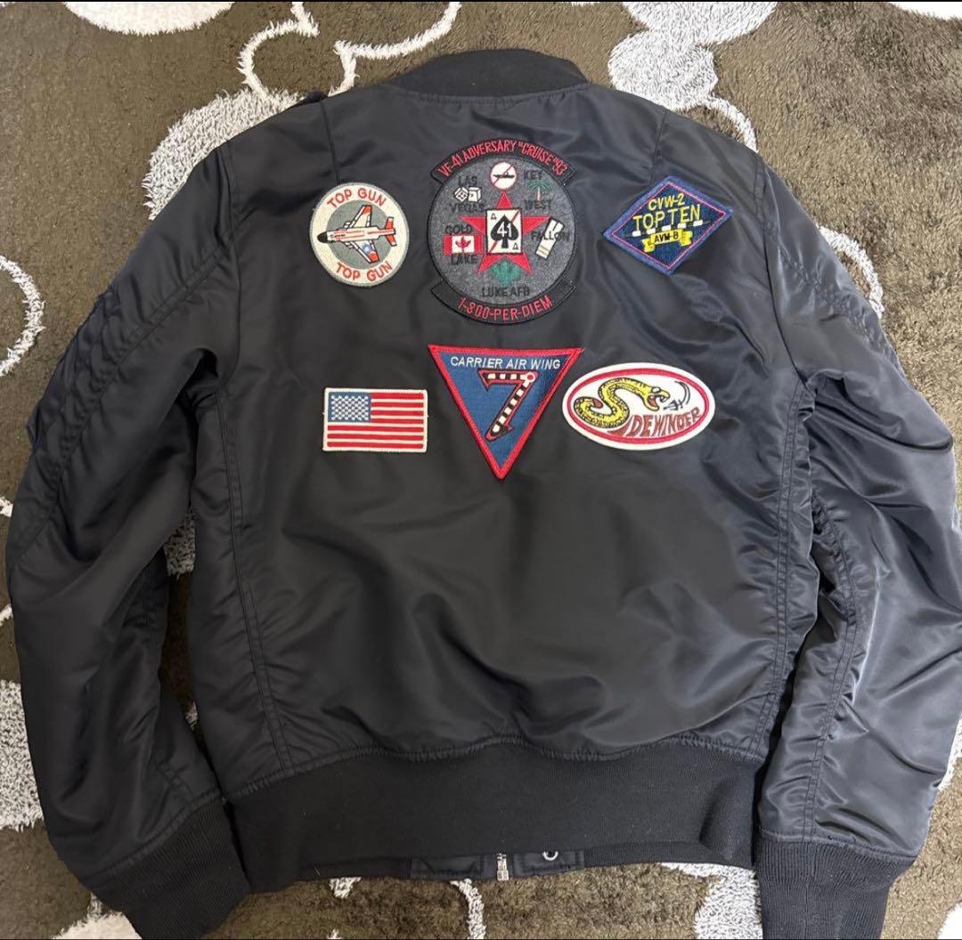 AVIREX MA-1 フライトジャケット ブラック M パッチ付き 正規品