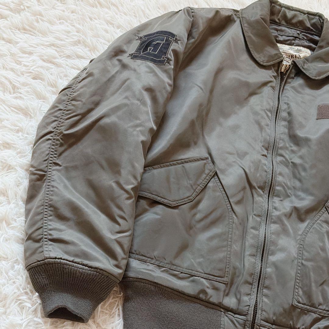 希少モデル✨XLサイズ AVIREX MA-1 フライトジャケット 背面刺繍