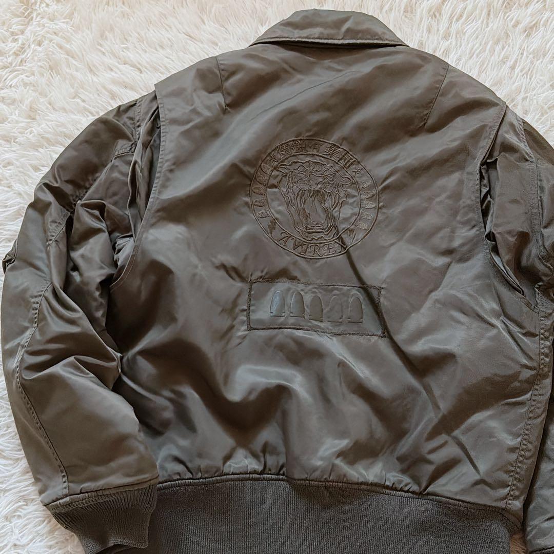 希少モデル✨XLサイズ AVIREX MA-1 フライトジャケット 背面刺繍