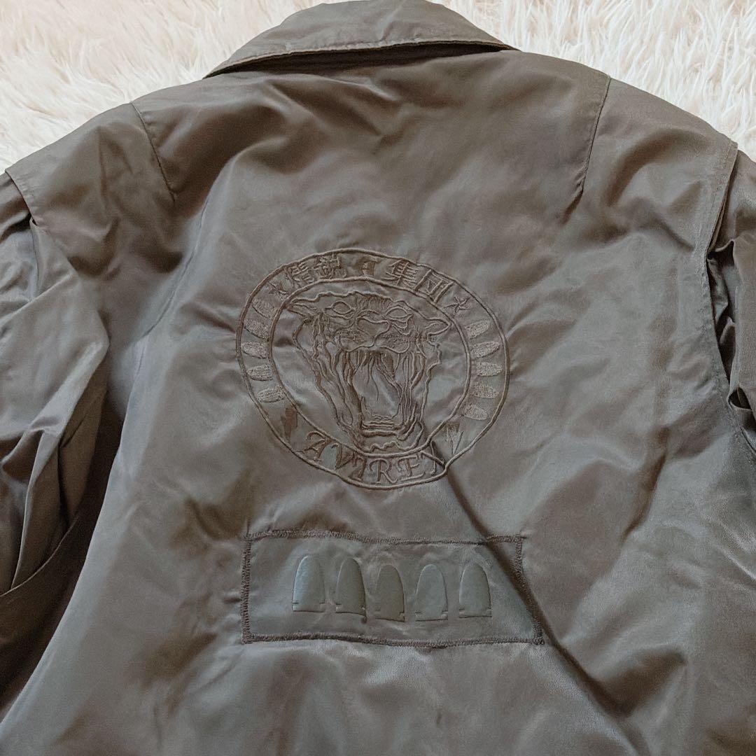 希少モデル✨XLサイズ AVIREX MA-1 フライトジャケット 背面刺繍