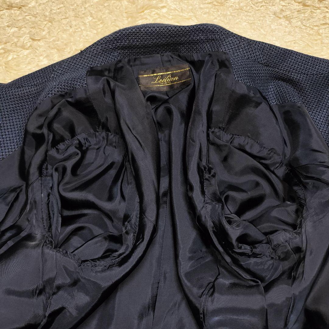 【大きいサイズ】Lelian レリアン フォーマルスーツ シルク混 13号