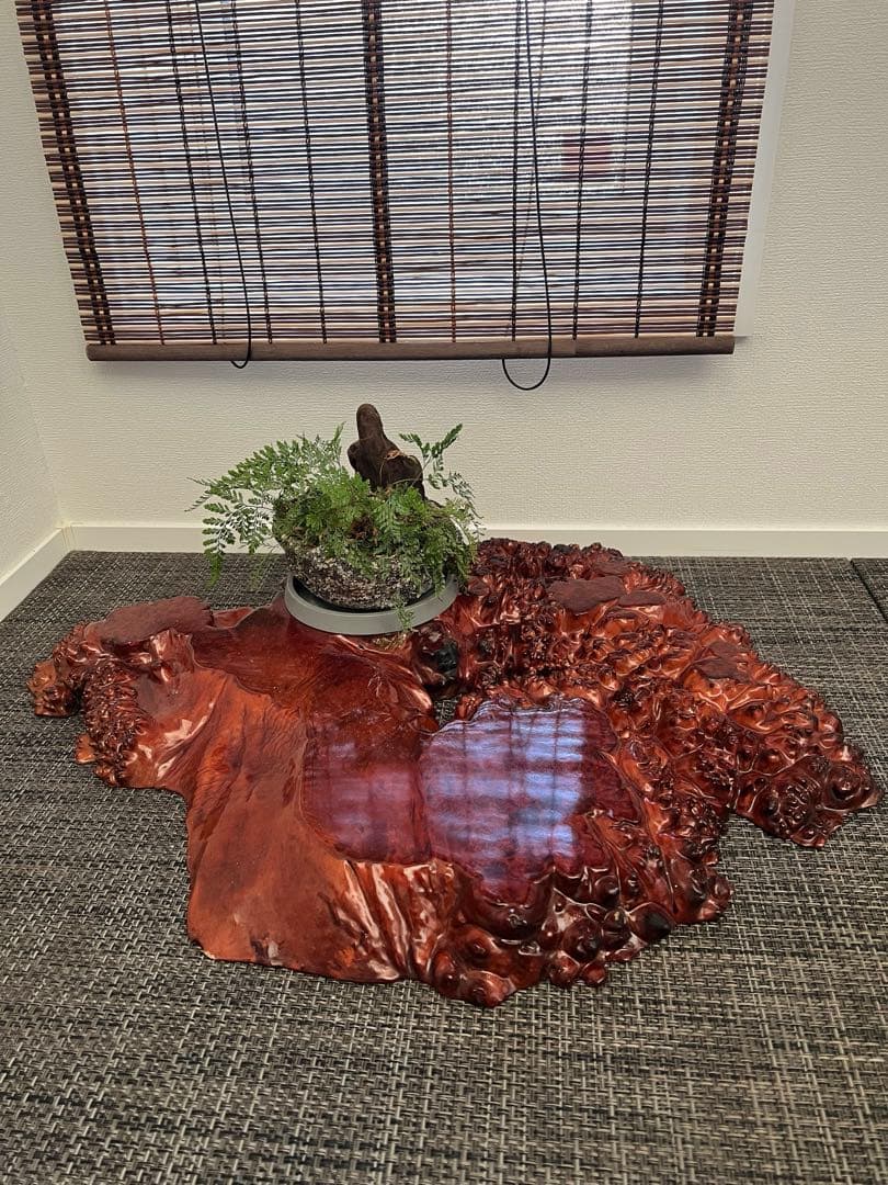 花台　瘤　玉杢　葡萄杢　天然木　置き台　　盆栽台　香炉台　高級