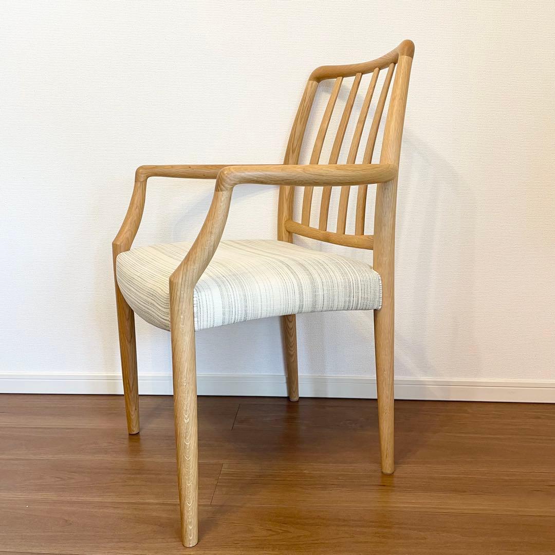 【美品】日進木工 アームチェア　GROW (Natural Brown)