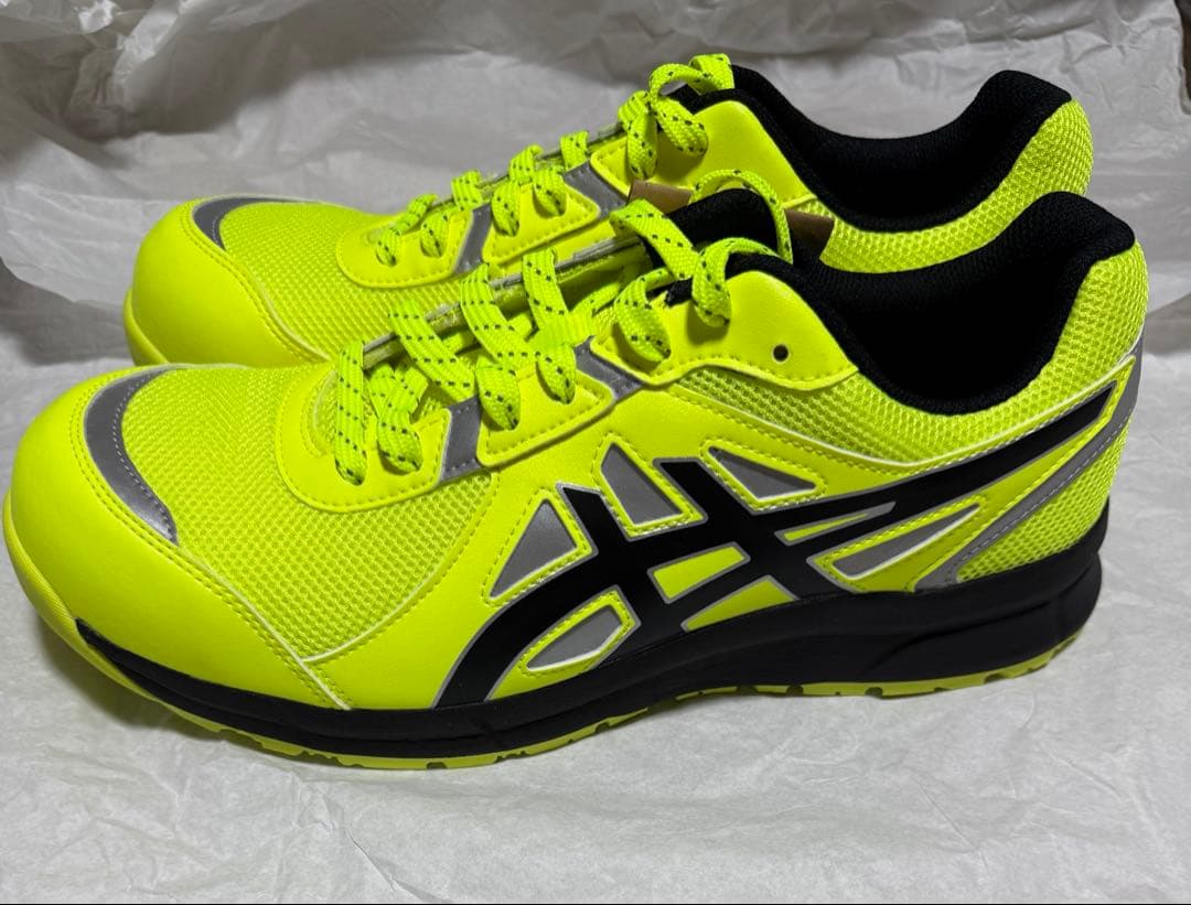 アシックス　安全靴　27.5 フラッシュイエロー　ブラック　ローカット