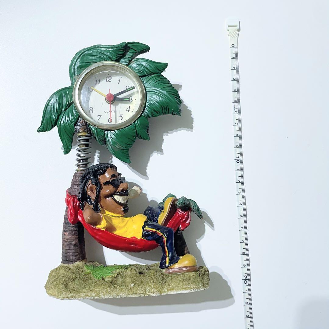 2個セット レゲエ ラスタマン お香立て 時計 置き物 インテリア オブジェ