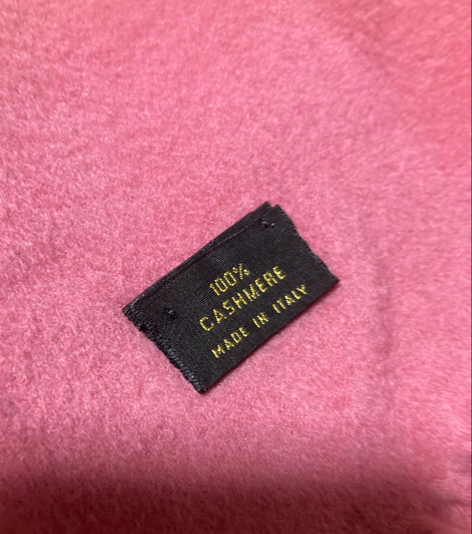 【Loro Piana 】ロロピアーナ100%カシミヤマフラー　ピンク系