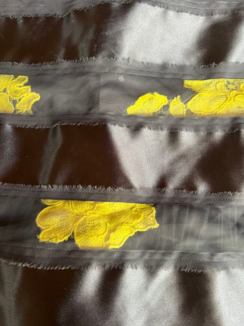 sacai 】サカイ スカート 異素材ミックス 黄色 黒 クリスマスに