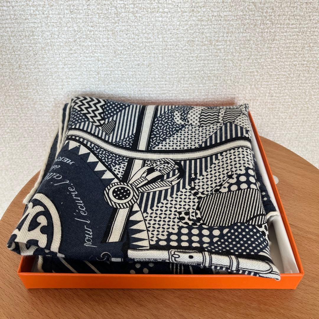 ろ*ろ様 HERMES エルメス カレ メンズ スカーフ