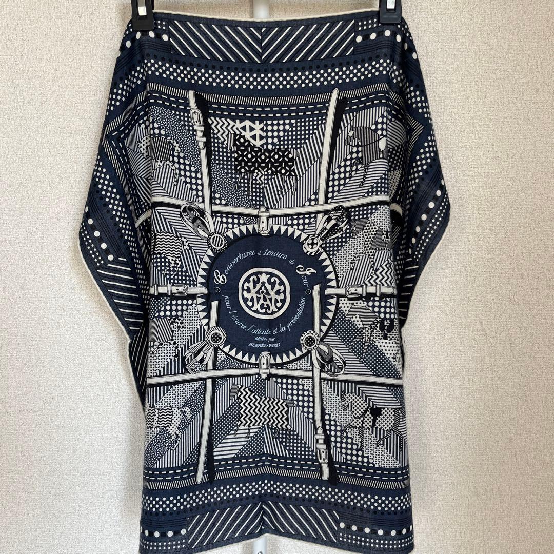 ろ*ろ様 HERMES エルメス カレ メンズ スカーフ