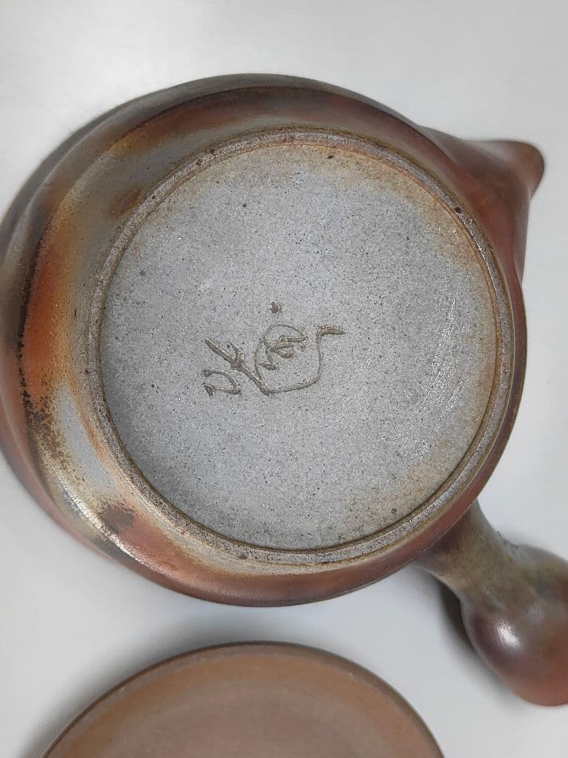 小西陶古 備前焼 急須 在銘 ボウフラ 横手 湯瓶 煎茶道具 茶器 煎茶器