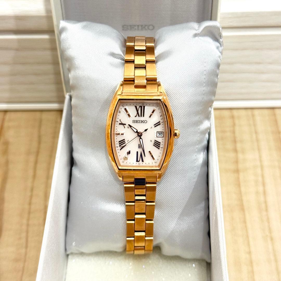 【美品】 SEIKO LUKIA SSVW118 ピンクゴールド　腕時計　ルキア