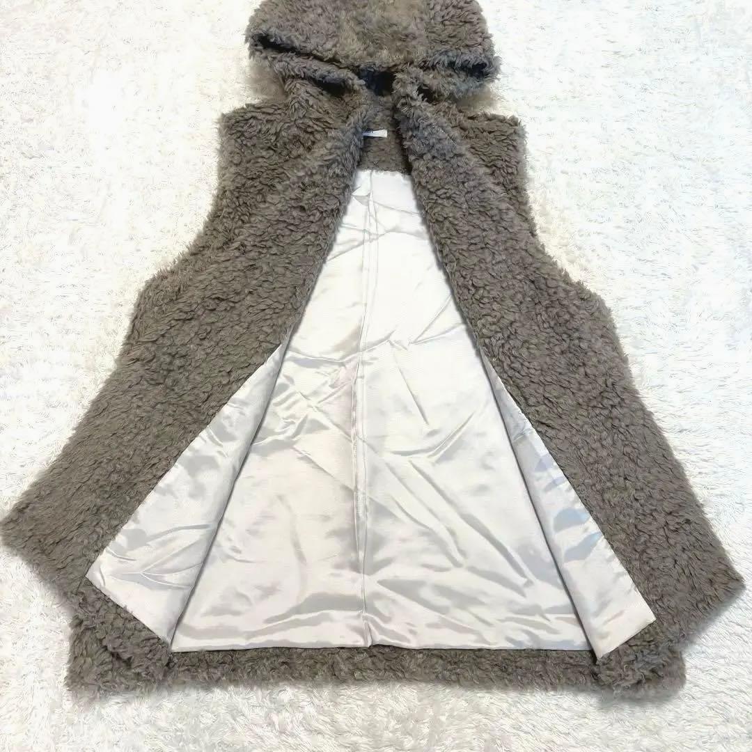 Yori プードルフードジレ　 ベスト　ヨリ　ジレ　フード　グレー