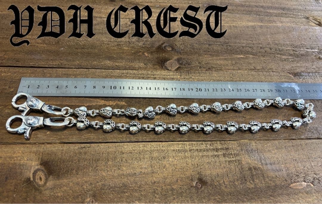 ★QBKB　ウォレットチェーン　ウォレットハートシルバーチェーン