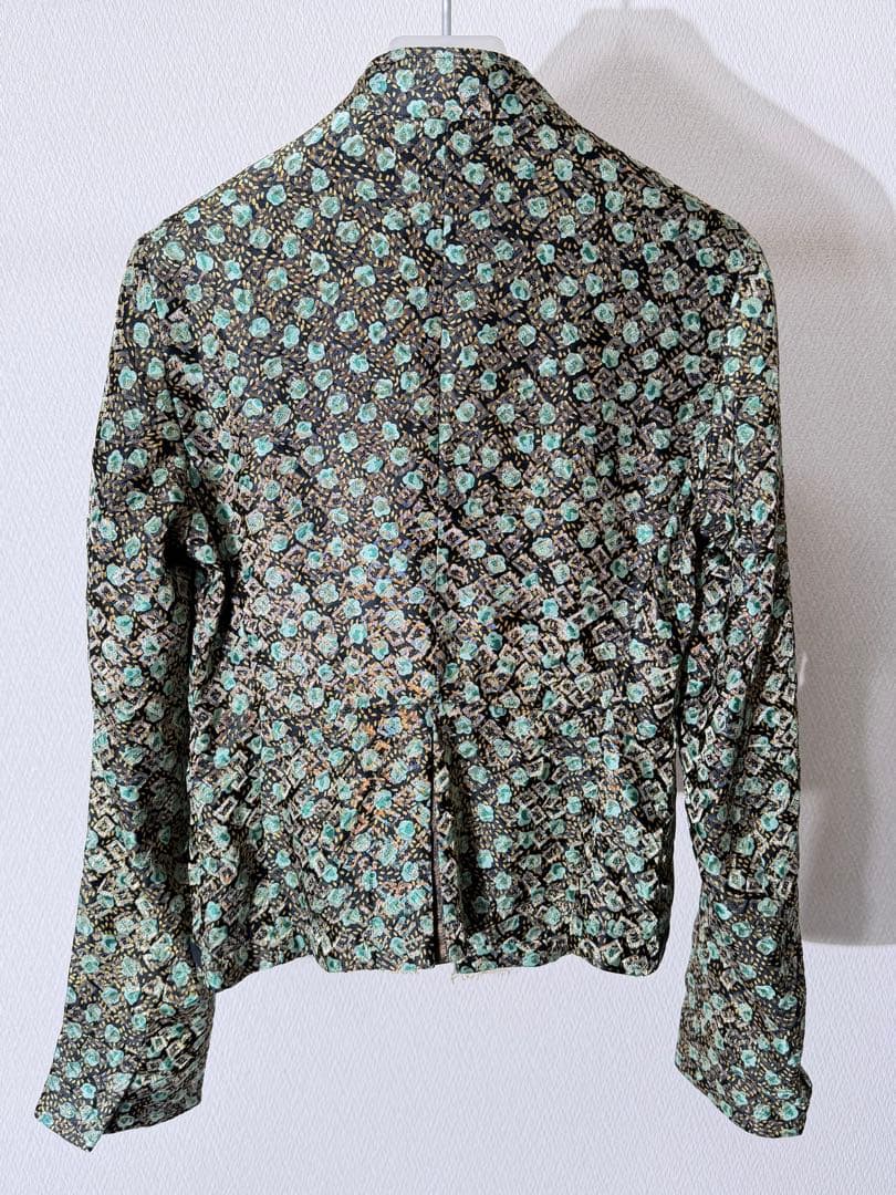 ドリスヴァンノッテン 花刺繍 総柄ノーカラージャケット ブルゾン