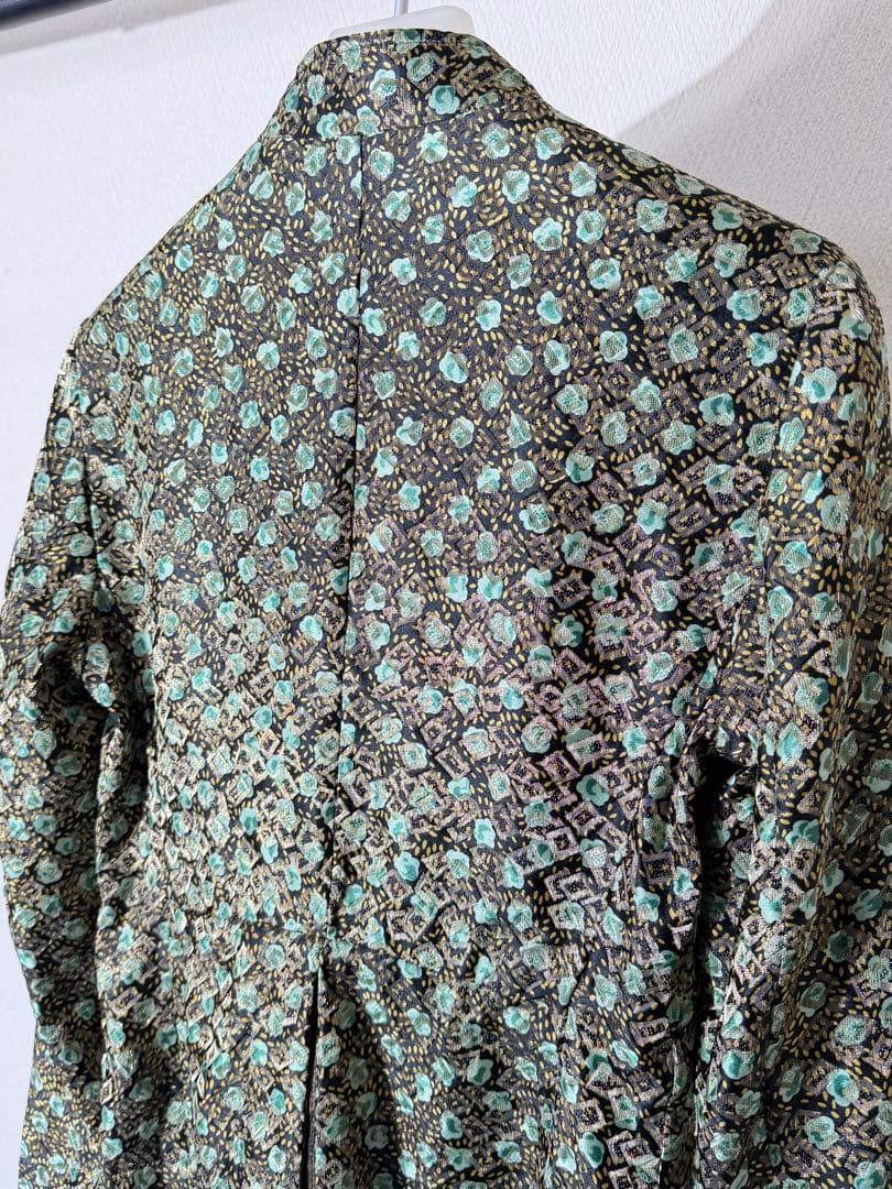 ドリスヴァンノッテン 花刺繍 総柄ノーカラージャケット ブルゾン