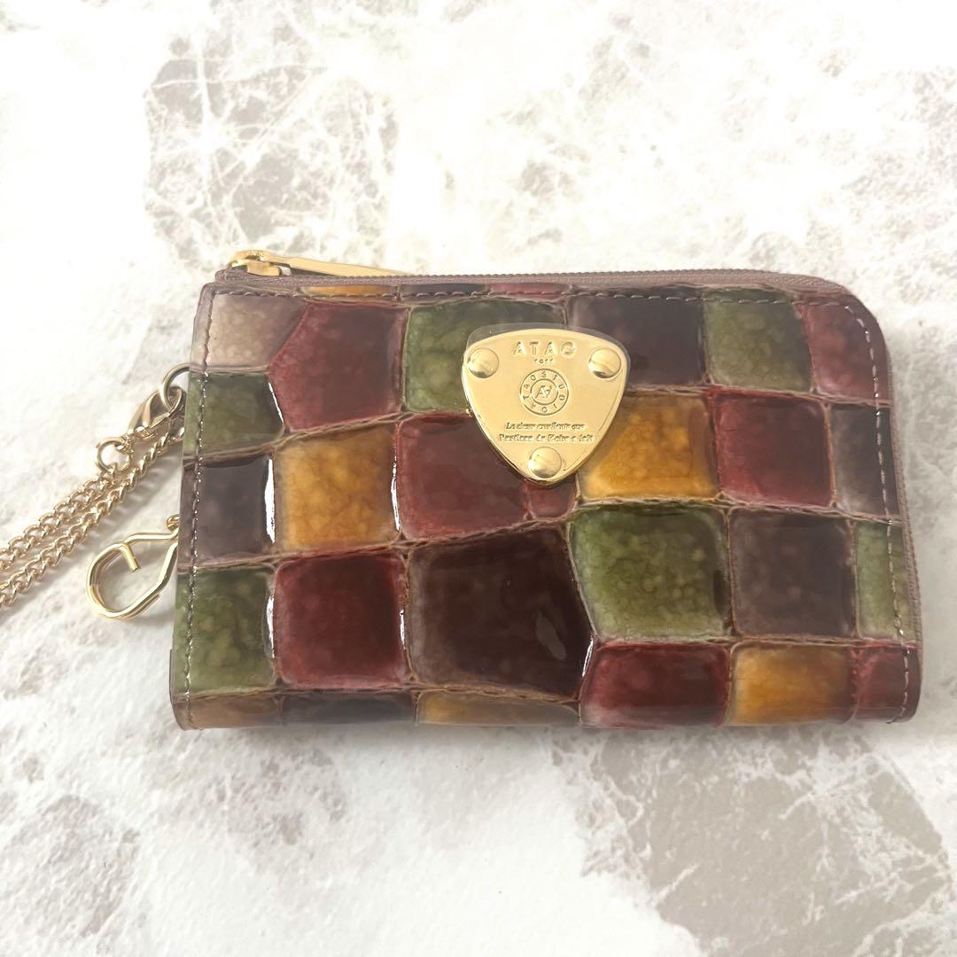 現行☆新品未使用☆ATAO アタオ ベル キーケース ミニ財布 セピアボルドー