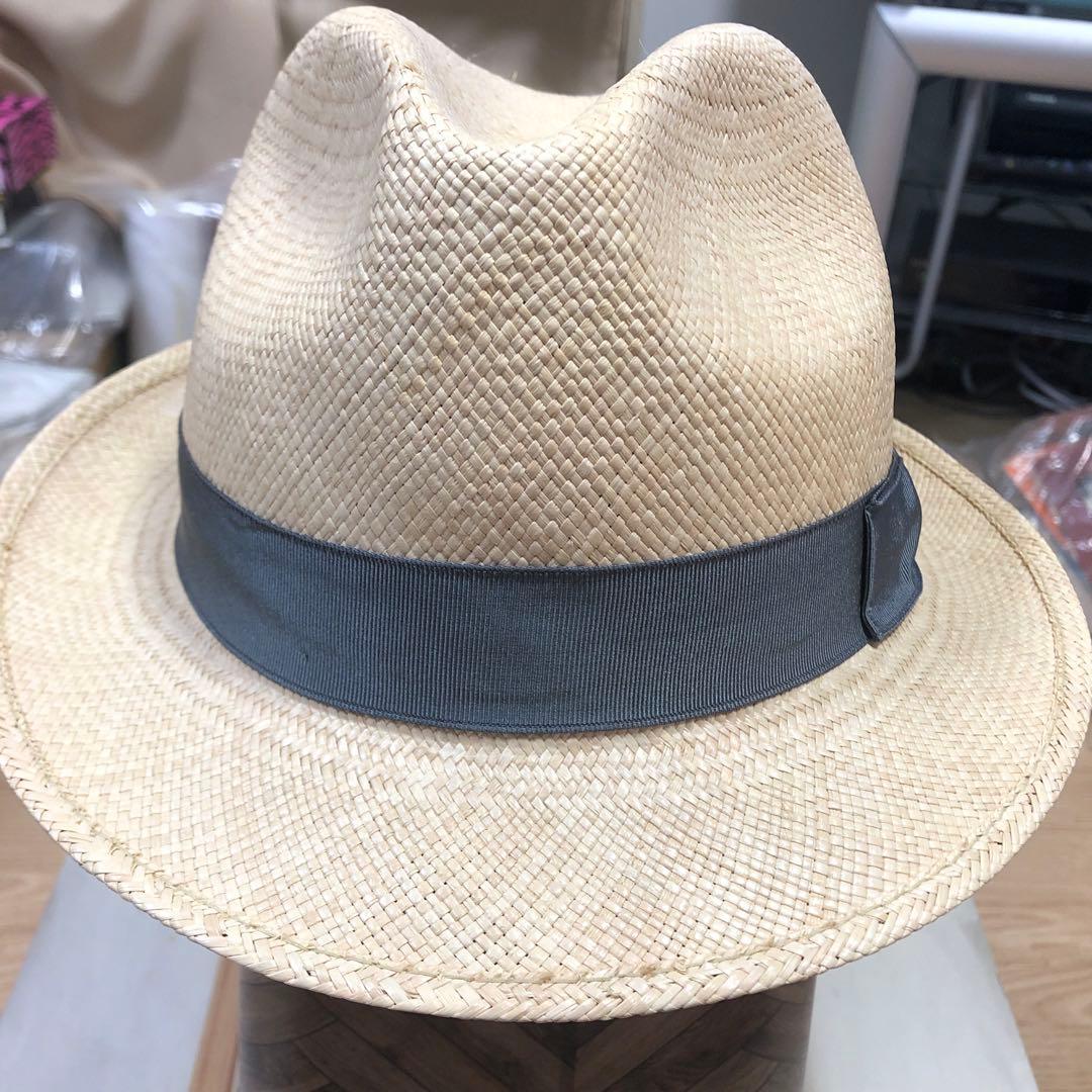 リクエスト値下美品伊製Borsalino paglia天然草ハットベージュ58
