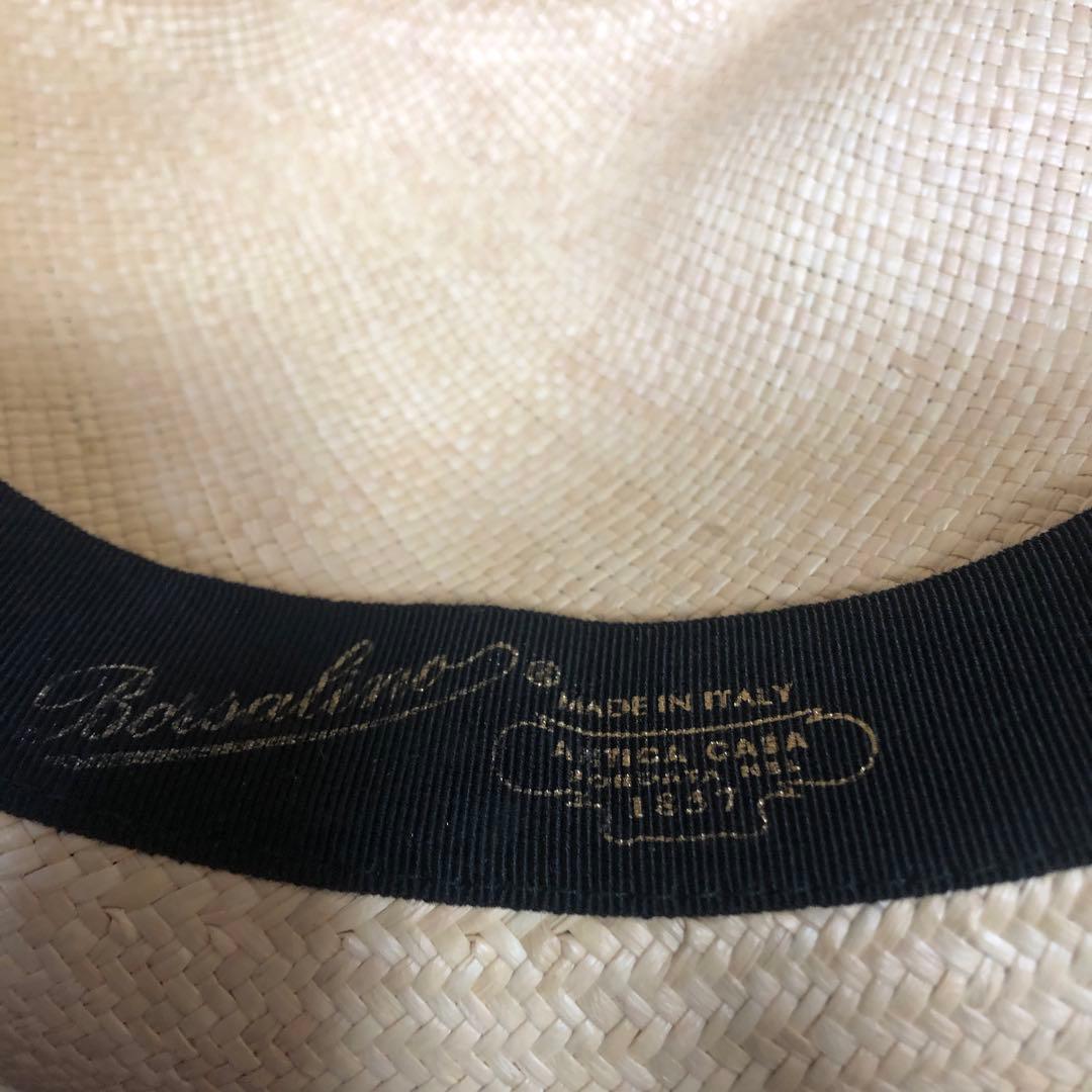 リクエスト値下美品伊製Borsalino paglia天然草ハットベージュ58
