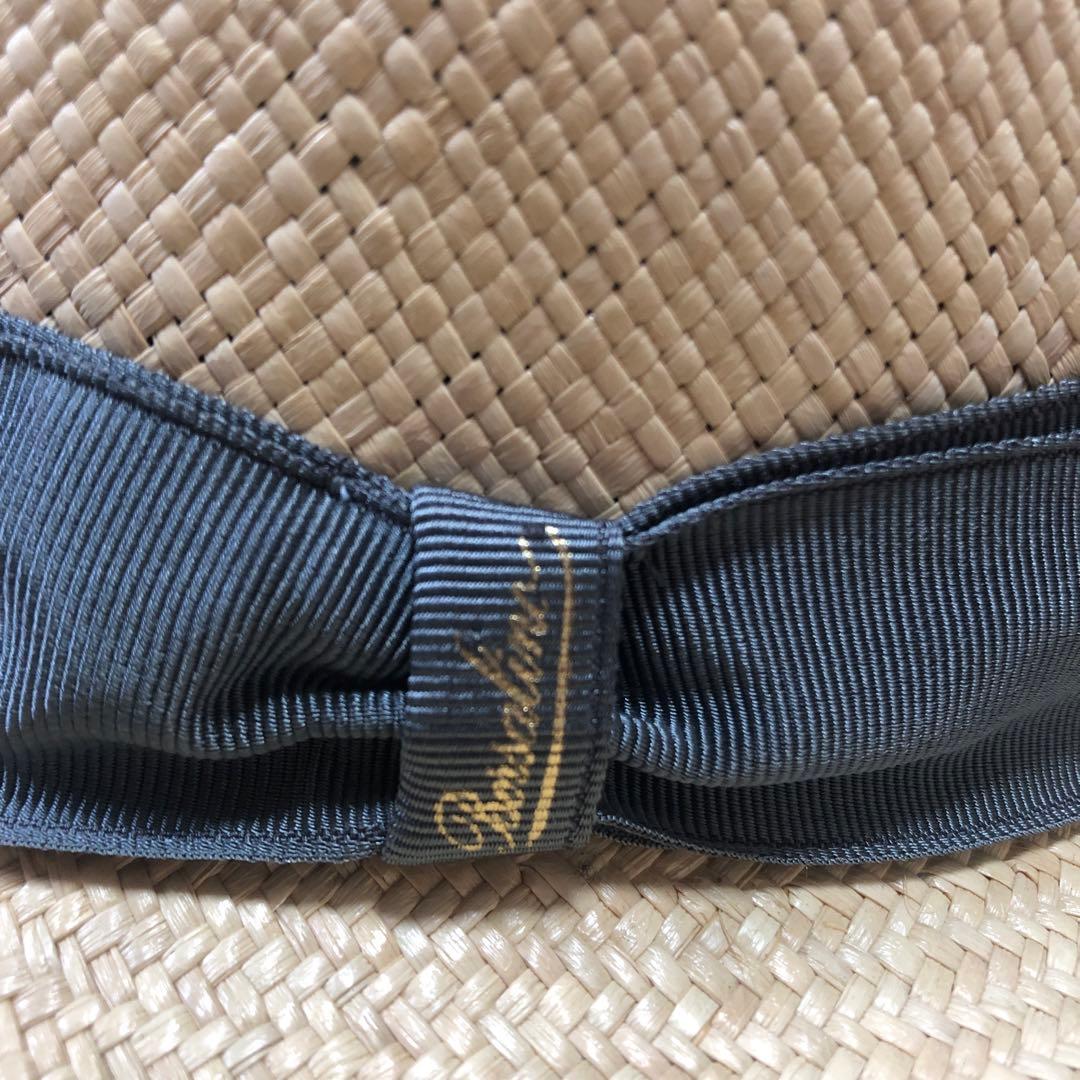 リクエスト値下美品伊製Borsalino paglia天然草ハットベージュ58