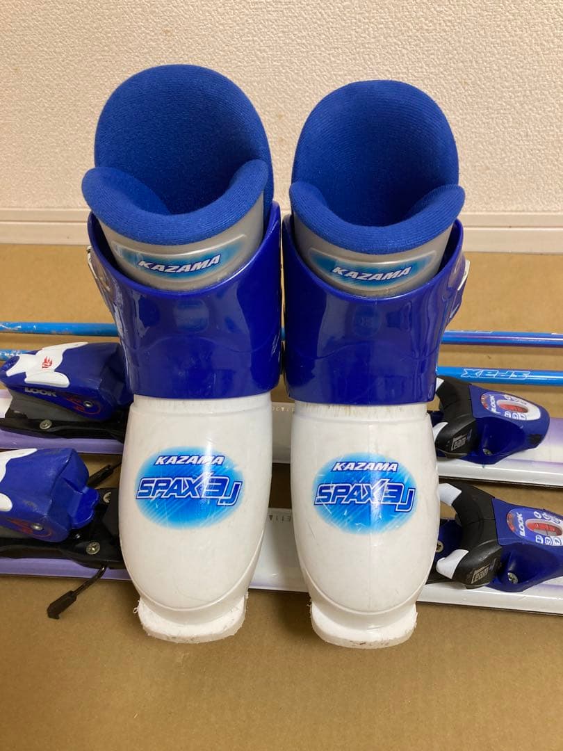 KAZAMAキッズ用スキー板120cmブーツ22cmストック90cm セット