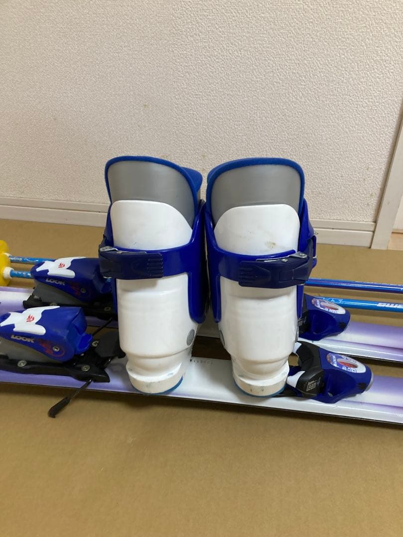 KAZAMAキッズ用スキー板120cmブーツ22cmストック90cm セット