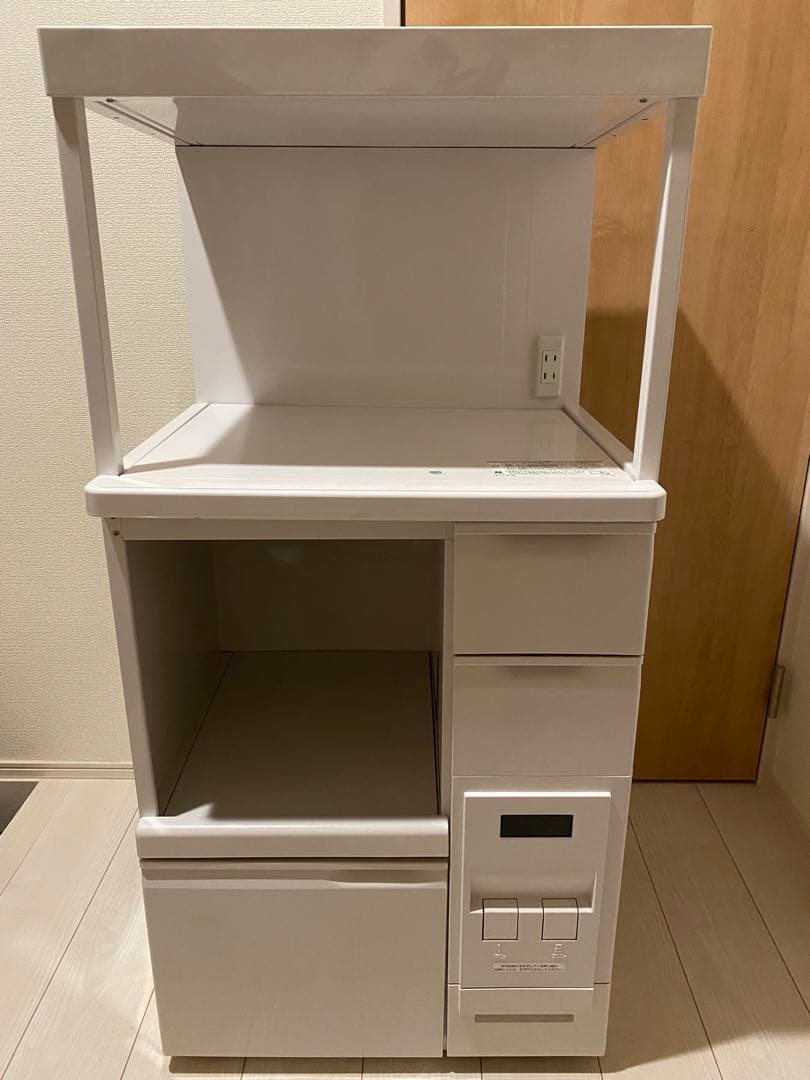 エムケー精工 レンジ台米びつ付 キッチン収納 レンジボード 美品 送料/設置無料